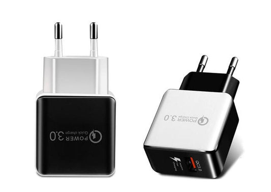 JMT-875466 18W Quick Charge 3.0 USB Wall Charger for iPhone, Samsung, Huawei - EU Plug