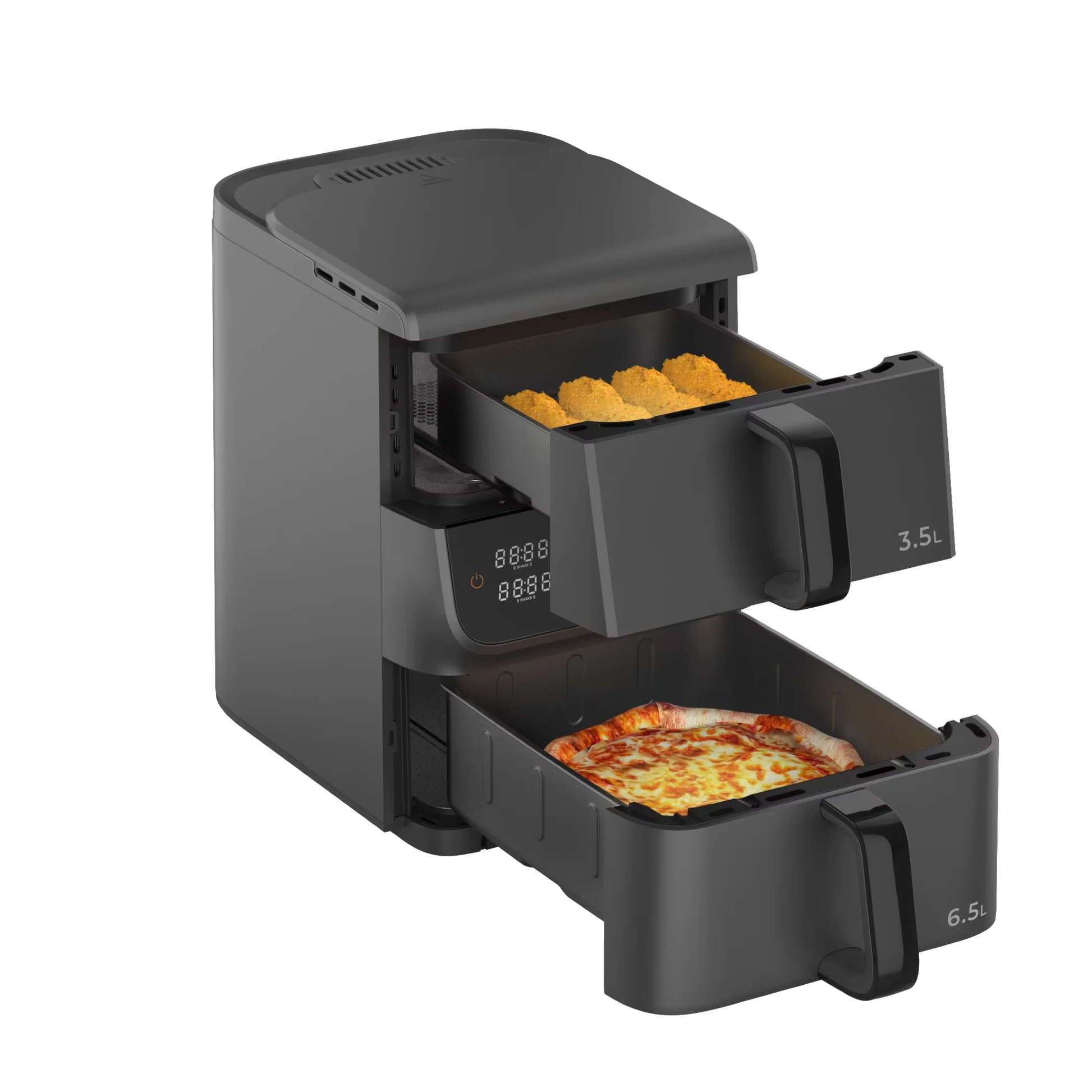 JMT-875530 Dual Core 11L Electric Air Fryer with Smart Control and Stainless Steel Design