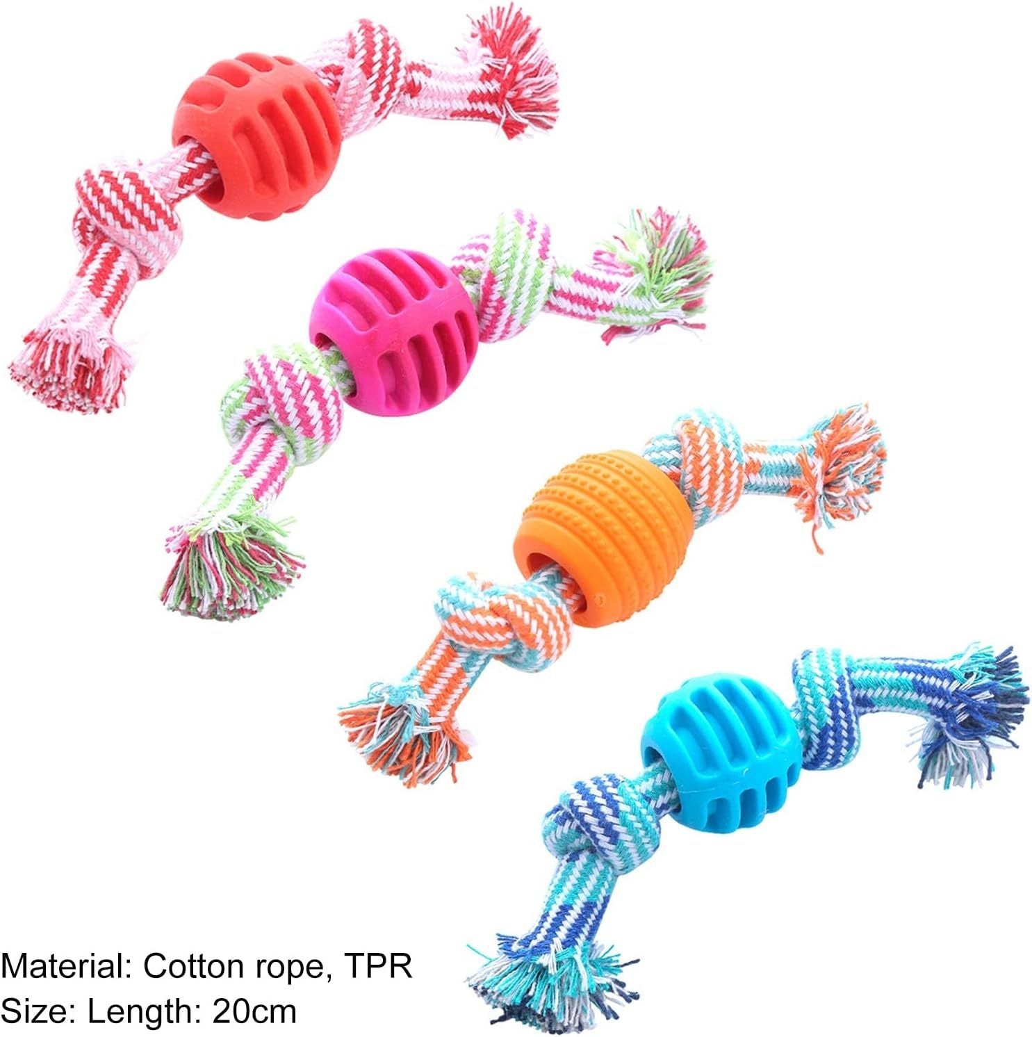 JMT-875914 Durable Chew Toy for Dogs with Rope - Soft Molar Tooth Cleaning Treat for Oral Health, Blue