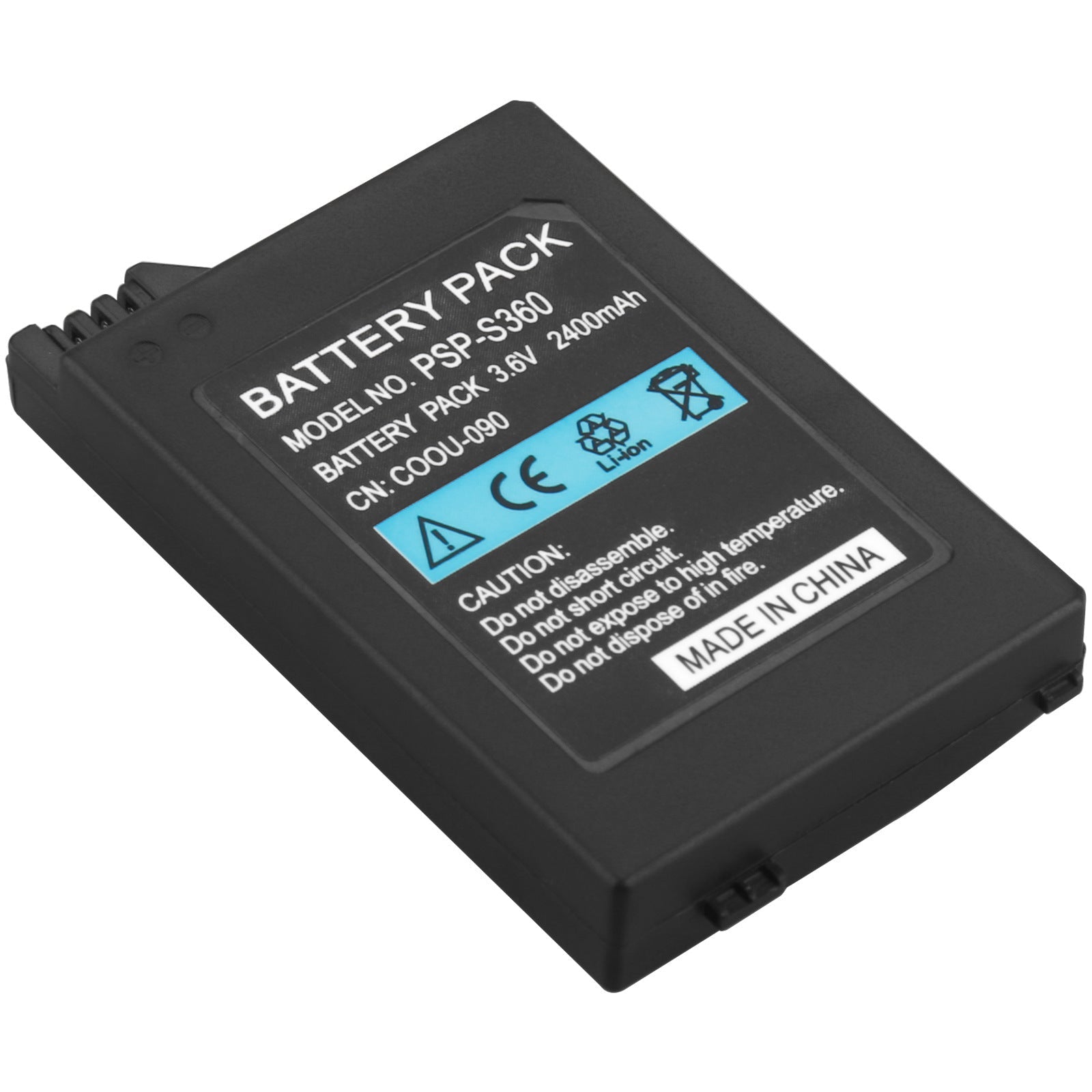 JMT-876106 PSP2400 Battery for PSP2000 and PSP3000 Gaming Consoles - 2400/3600mAh Capacity