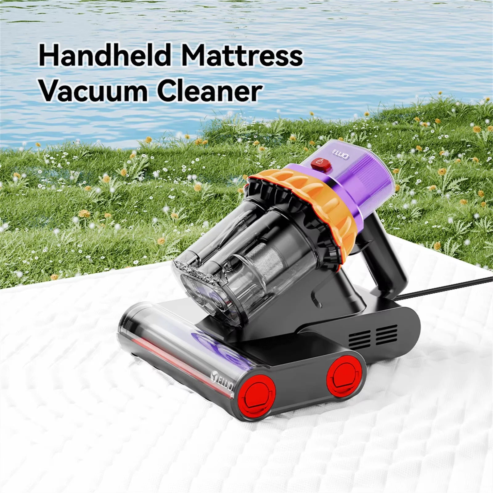 JMT-876234 Wireless Mini Vacuum Cleaner with 20kPa Strong Suction and UV-C Technology for Allergy and Mite Elimination, Ideal for Beds, Sofas, and Cars