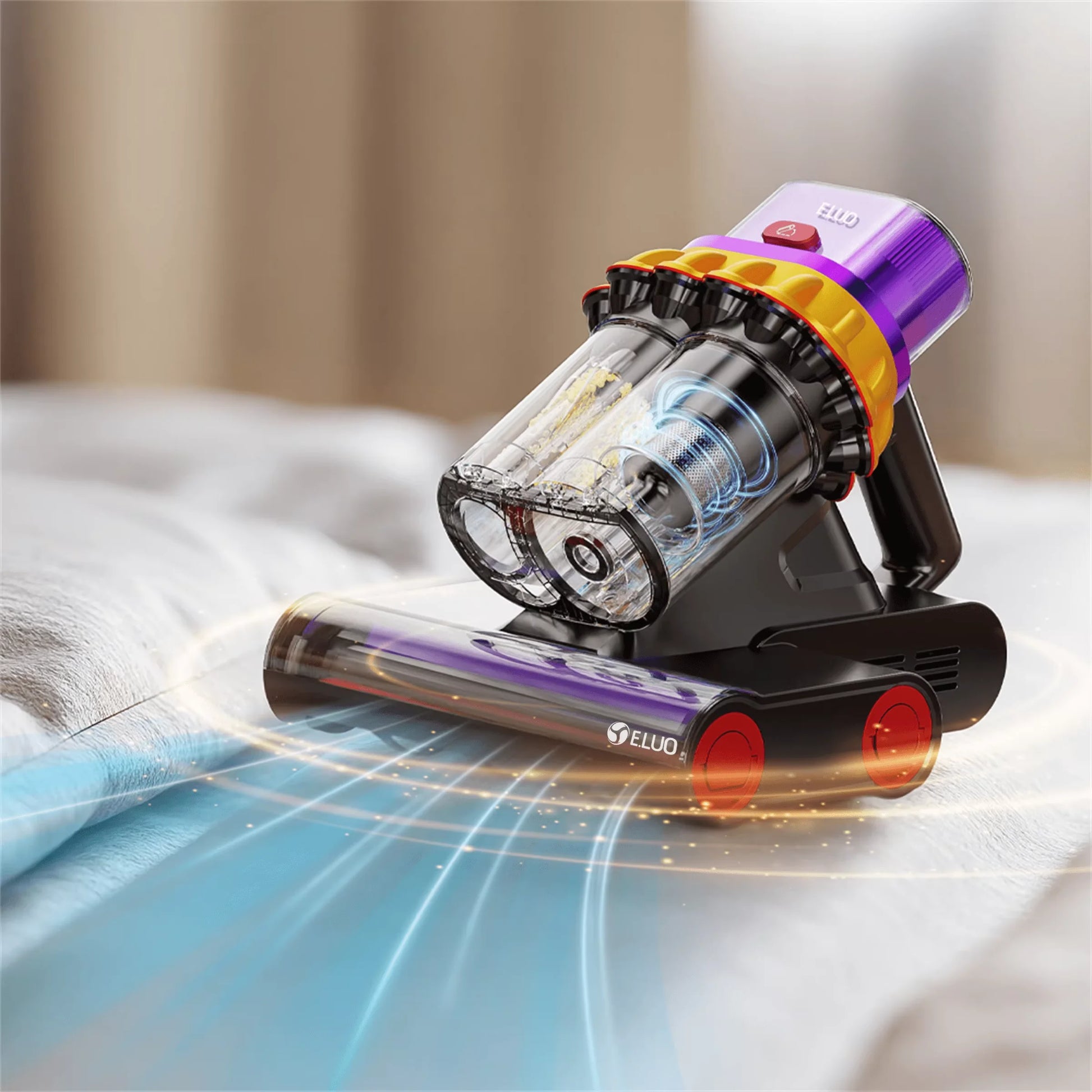 JMT-876234 Wireless Mini Vacuum Cleaner with 20kPa Strong Suction and UV-C Technology for Allergy and Mite Elimination, Ideal for Beds, Sofas, and Cars