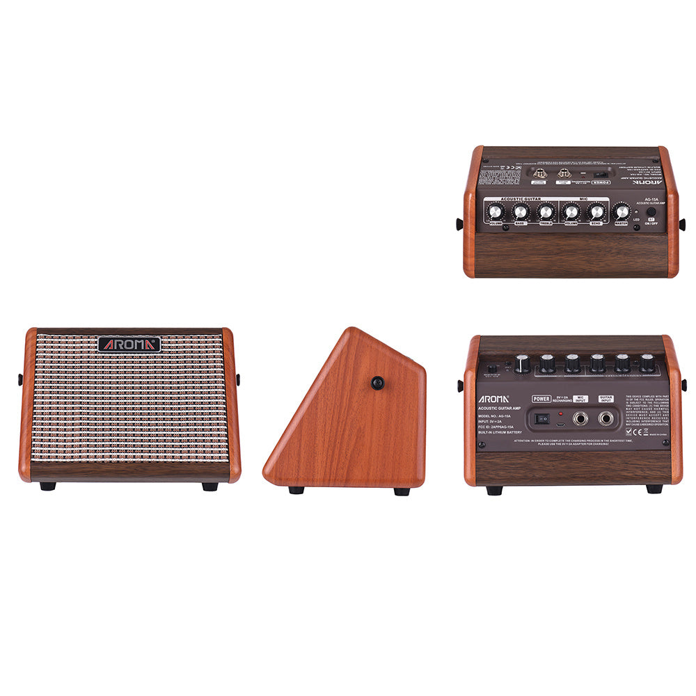 JMT-876426 Portable Acoustic Guitar Charging Speaker with Bluetooth, USB Connection, and 5-Hour Battery Life