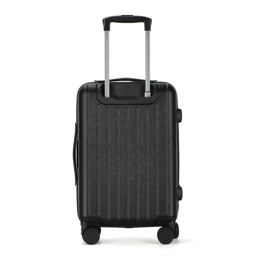 JMT-876490 Designer Black PC Travel Trolley Suitcase with Laptop Compartment for Carry-On Luggage