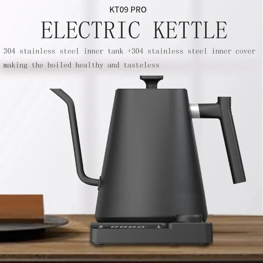 JMT-876618 Electric Gooseneck Kettle for Precision Pour-Over Brewing, Stainless Steel, 0.9 Liter Capacity, Fast Heating