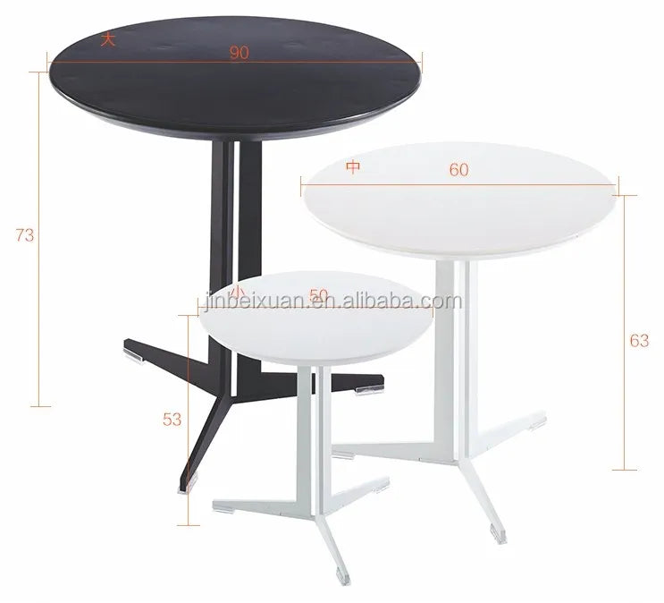 JMT-876682 Round Iron Base Side Table for Home and Office Use - Versatile and Durable Design