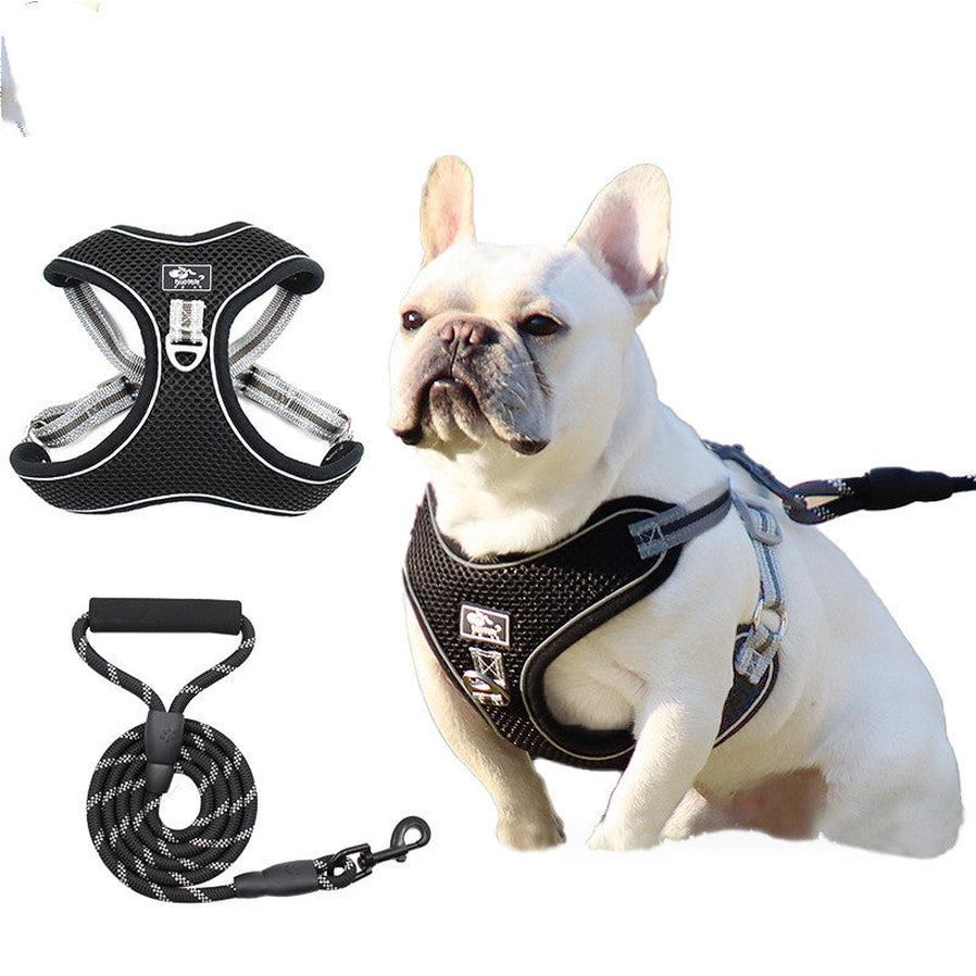 JMT-877258 Reflective and Breathable Dog Chest Strap with Towing Rope (Multiple Sizes Available)