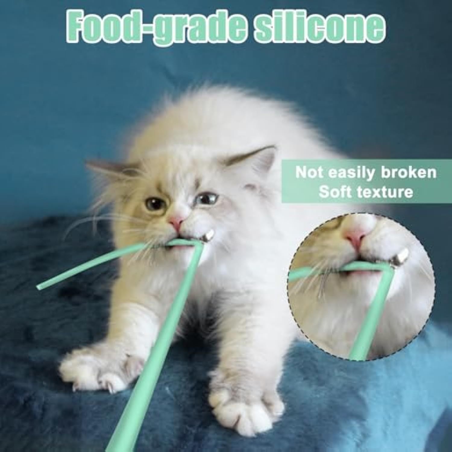 JMT-877898 Interactive Self-Play Cat Toy with Swinging Silicone Tail for Indoor Cats - Rechargeable Automatic Wand Toy