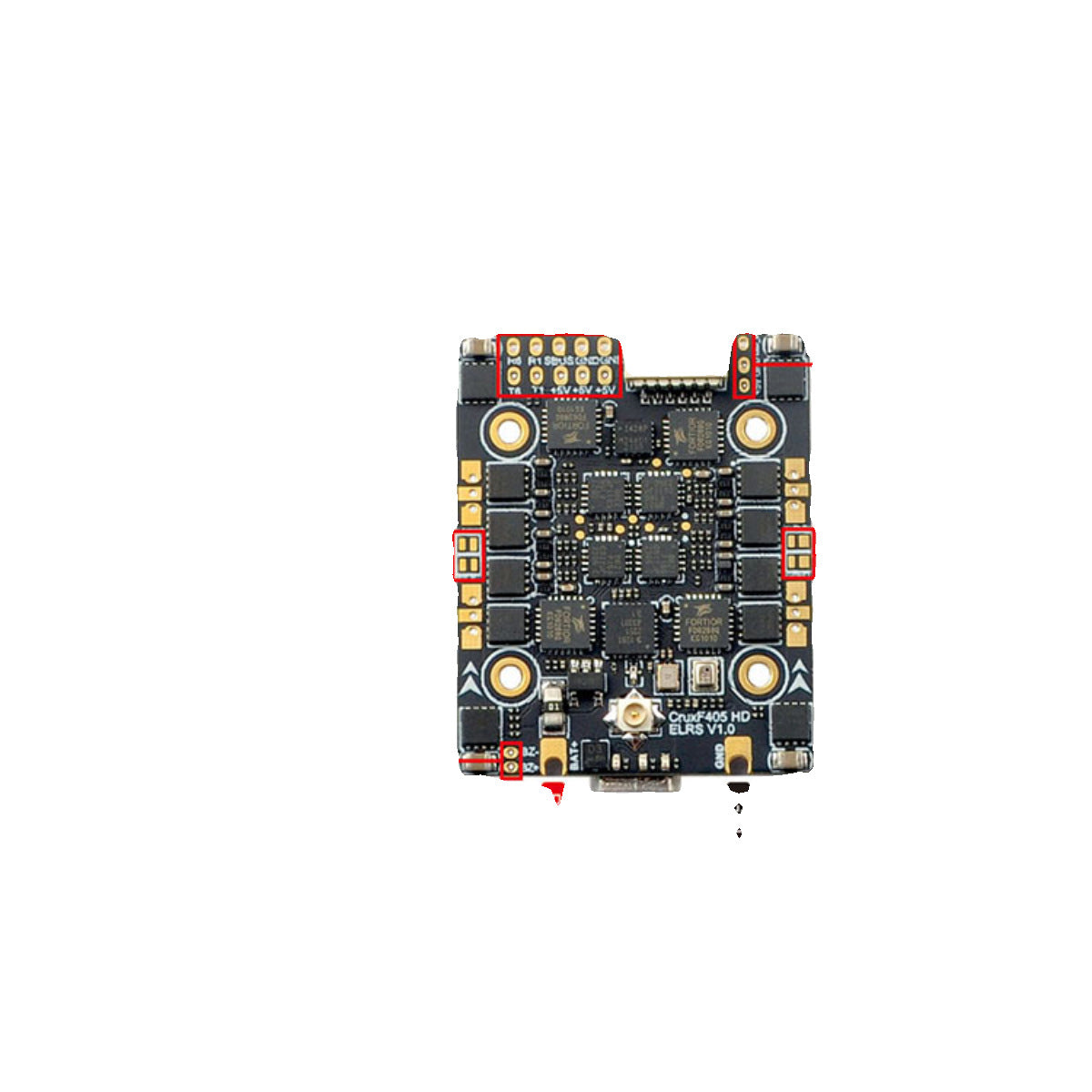 JMT-878154 3-in-1 ELRS Receiver with Built-in Serial Port for 24GHz Flight Control
