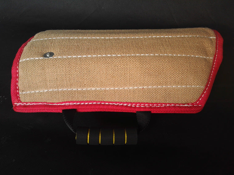 JMT-878218 Dog Arm Bite Sleeve Training Tool for Medium-Sized Dogs - Thick Linen & Cotton Felt Construction with Dual Handle Design