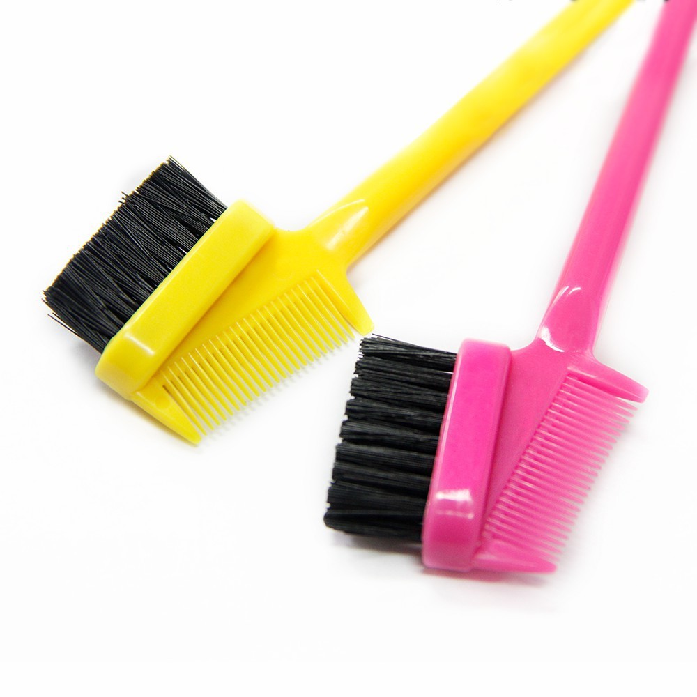 JMT-878346 Dual-Purpose Eyebrow Brush with Steel Needle Tip and Tail for Precise Dyeing
