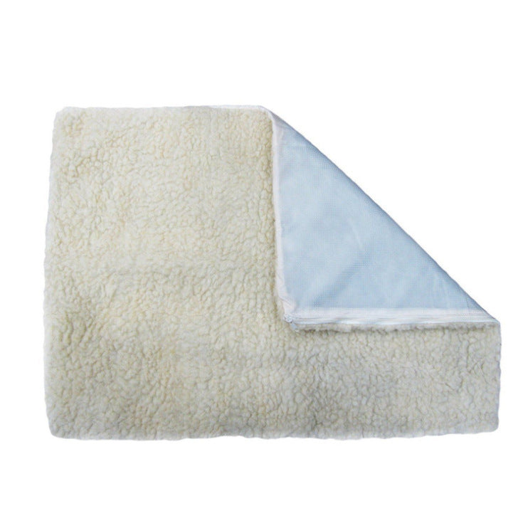 JMT-878538 Beige Lamb Wool Insulation Seat Cushion - Washable, Available in Two Sizes (64*49cm, 90*64cm)