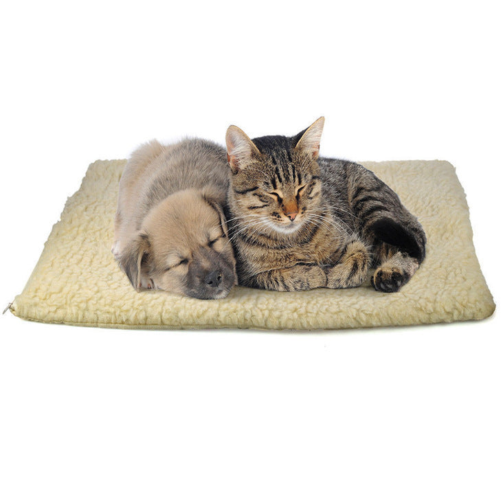 JMT-878538 Beige Lamb Wool Insulation Seat Cushion - Washable, Available in Two Sizes (64*49cm, 90*64cm)