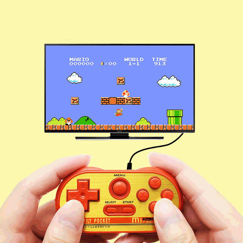 JMT-878538 Mini Handheld Video Game Console with 20 Built-in Classic NES Games - Portable Design, AV Output, Battery Operated