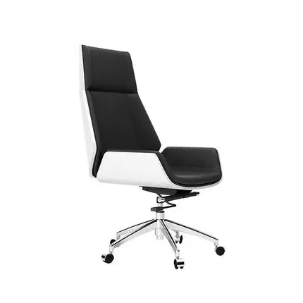 JMT-878986 Tall Leather and Wood Executive Conference Office Chairs with Bentwood Plywood Seat