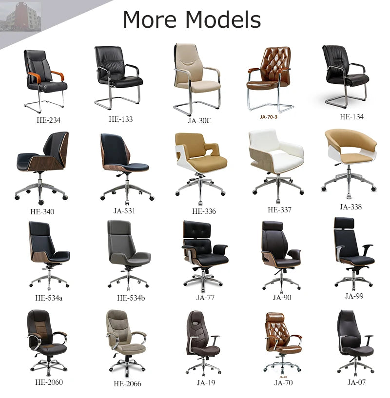 JMT-878986 Tall Leather and Wood Executive Conference Office Chairs with Bentwood Plywood Seat