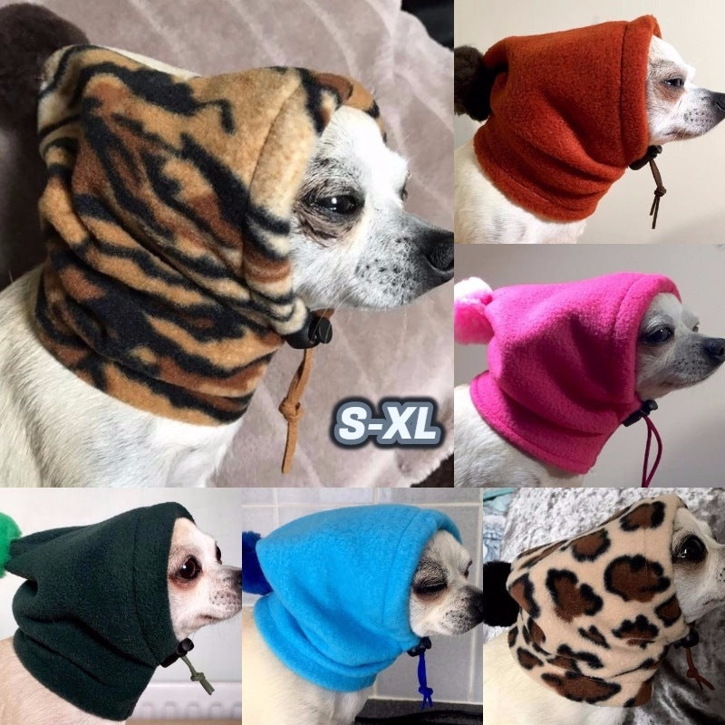 JMT-878986 Warm Shaker Velvet Pet Hat with Adjustable Drawstring - Winter Cap for Pets in Sizes S, M, L, XL