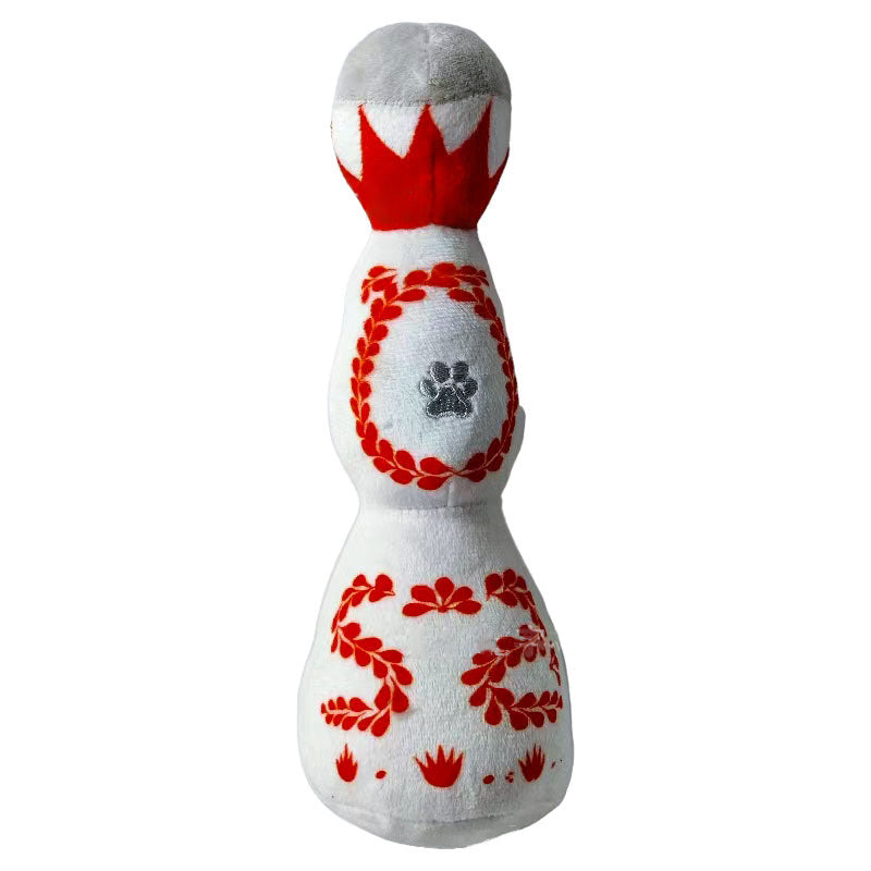 JMT-879050 Plush Tequila Bottle Dog Toy with Squeaker for Interactive Fun, All Dog Sizes