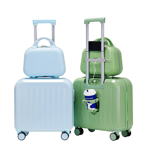 JMT-879114 Luxurious Travel Luggage Set with Small Computer Compartment - Elegant Gold Design