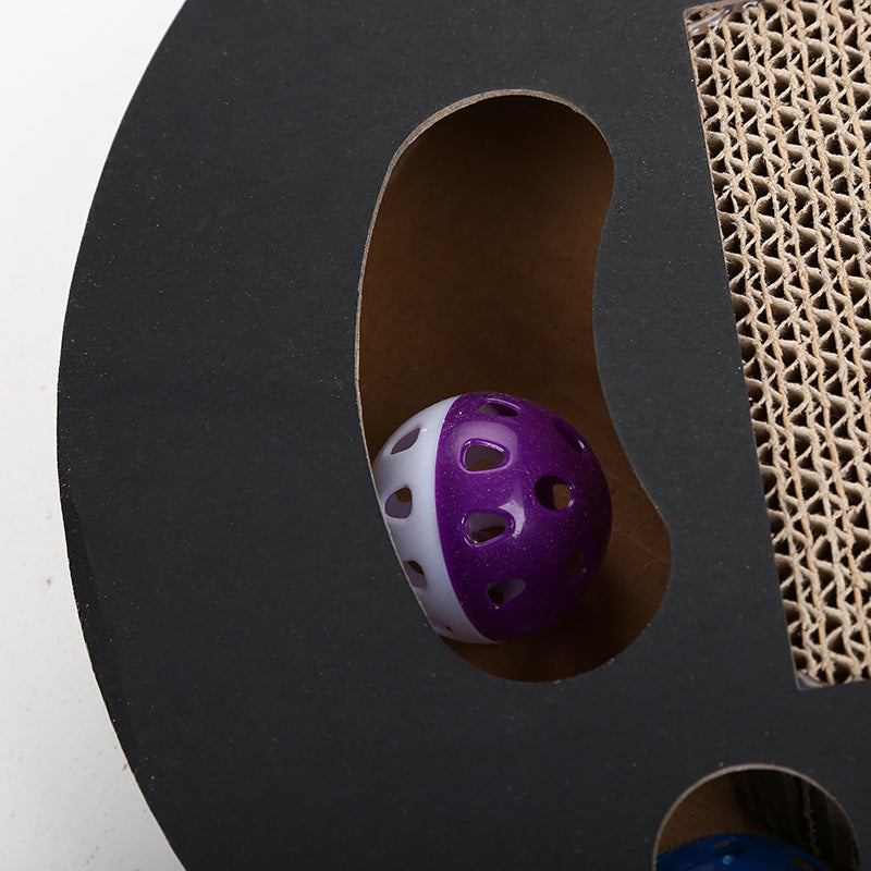 JMT-879242 Corrugated Cat Scratch Board with Built-in Bell for Fun and Comfort