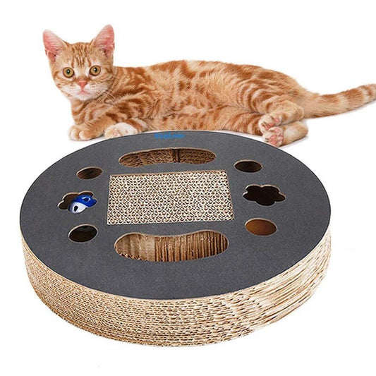 JMT-879242 Corrugated Cat Scratch Board with Built-in Bell for Fun and Comfort