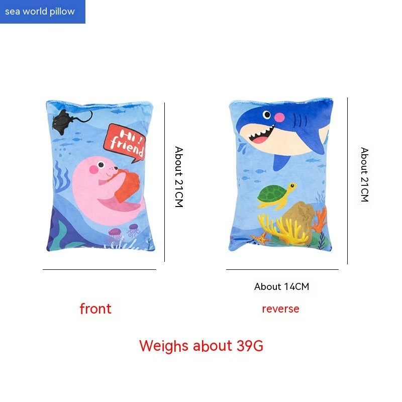 JMT-879370 Plush Cat Hug Pillow for Stuffy Relief and Claw Interaction in Spring Countryside, Sea World, Wizard of Oz Designs