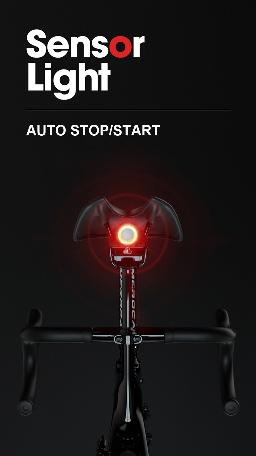 JMT-879434 Personalized Bicycle Tail Light for Safe Night Riding