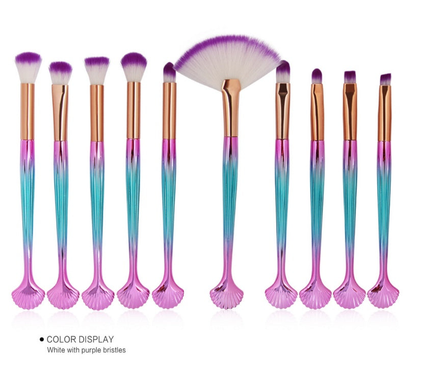 JMT-879498 Brilliant Mermaid Makeup Brush Set for Effortless Application and Blending