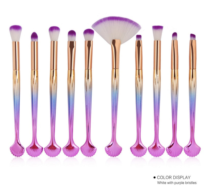 JMT-879498 Brilliant Mermaid Makeup Brush Set for Effortless Application and Blending
