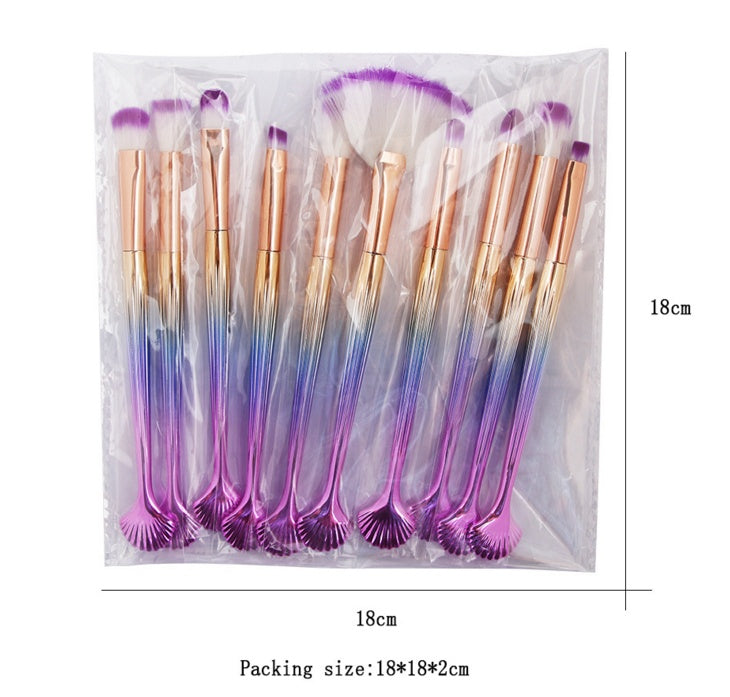JMT-879498 Brilliant Mermaid Makeup Brush Set for Effortless Application and Blending