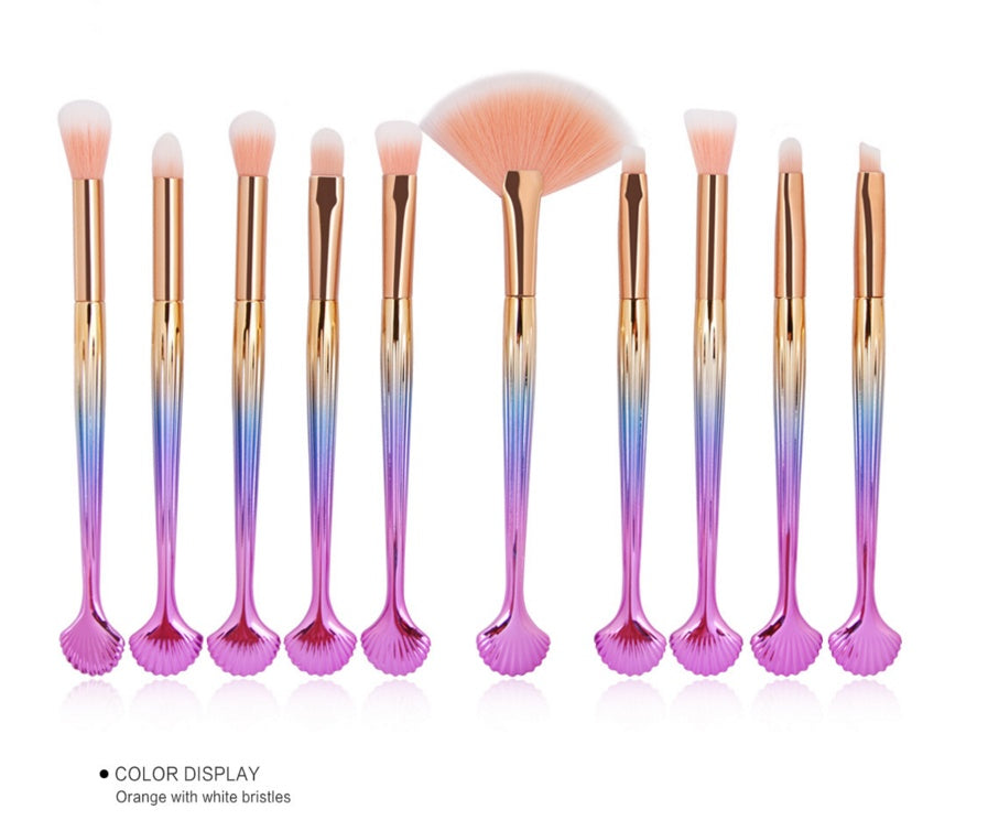 JMT-879498 Brilliant Mermaid Makeup Brush Set for Effortless Application and Blending