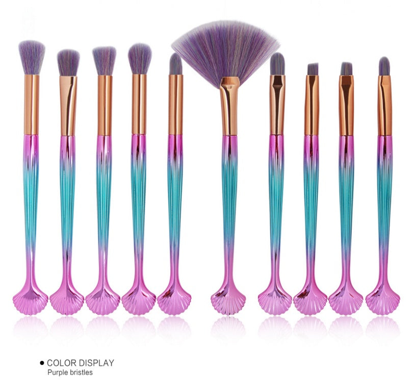 JMT-879498 Brilliant Mermaid Makeup Brush Set for Effortless Application and Blending