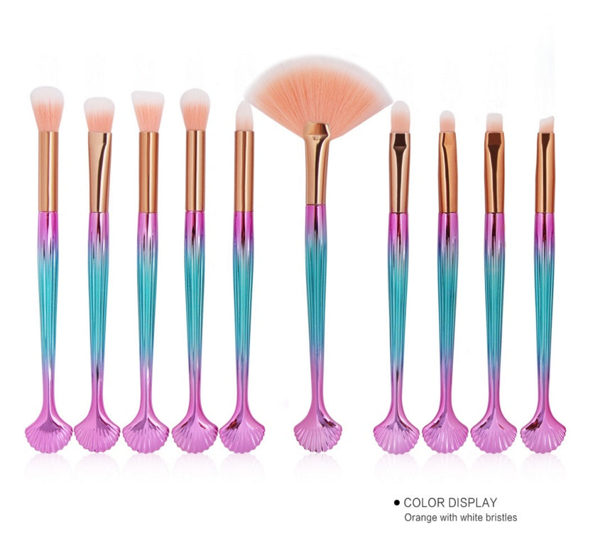 JMT-879498 Brilliant Mermaid Makeup Brush Set for Effortless Application and Blending