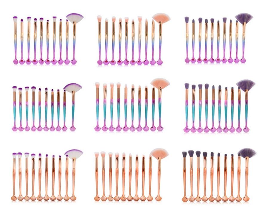 JMT-879498 Brilliant Mermaid Makeup Brush Set for Effortless Application and Blending