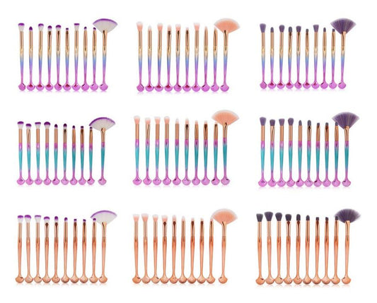 JMT-879498 Brilliant Mermaid Makeup Brush Set for Effortless Application and Blending