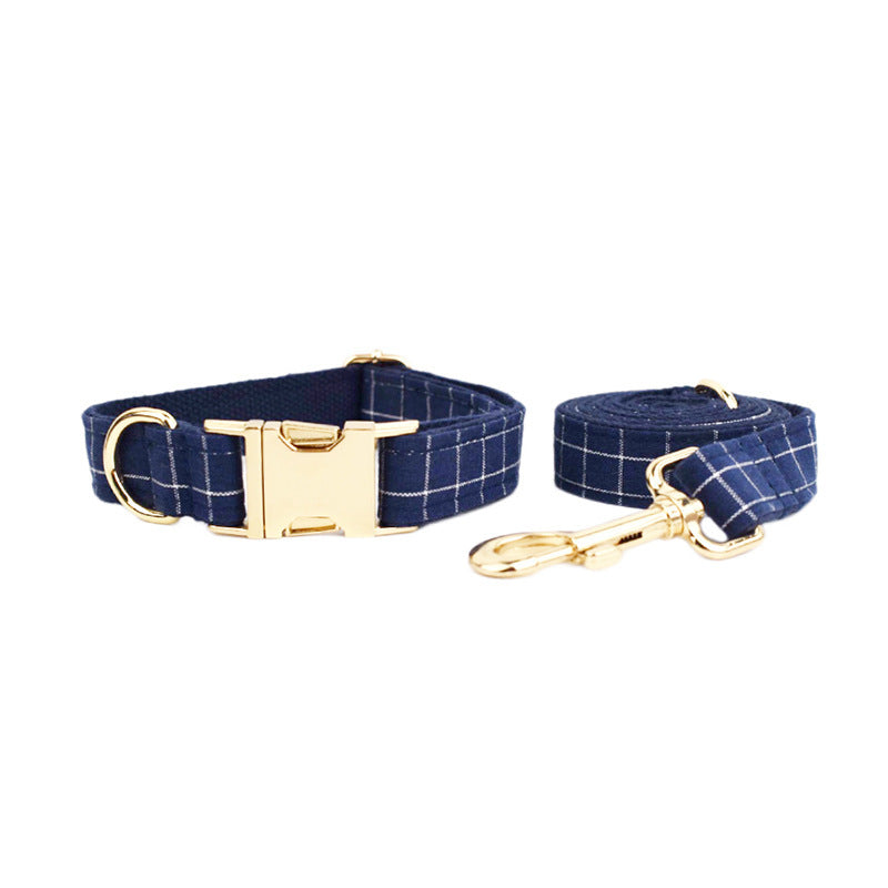 JMT-879562 Velvet Pet Collar with Adjustable Traction Rope and Bow Tie Set