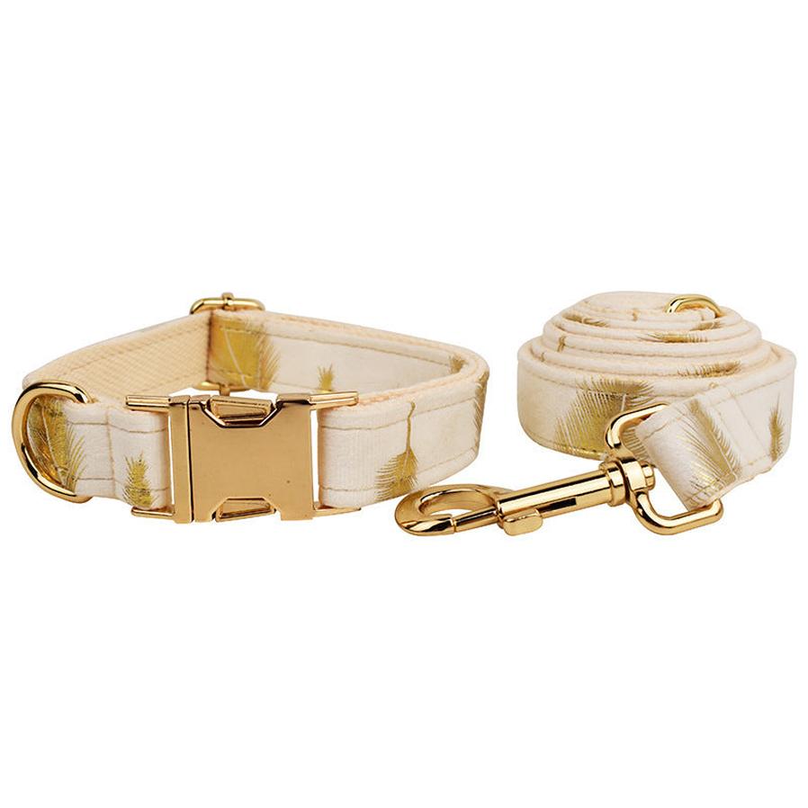 JMT-879562 Velvet Pet Collar with Adjustable Traction Rope and Bow Tie Set