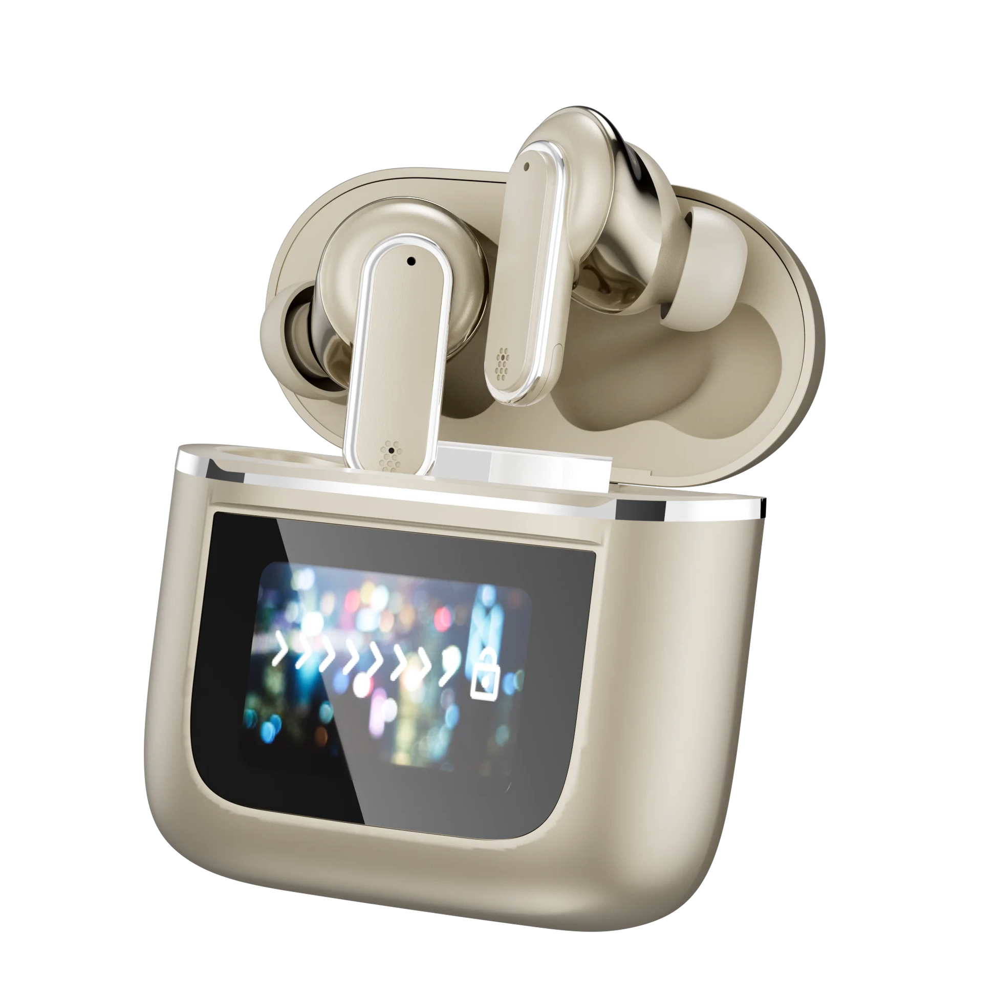 JMT-879562 Wireless Sport Earbuds with In-Ear Noise Cancellation, Smart Touch Screen, Fast Charging, and Microphone