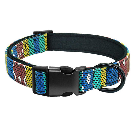 JMT-879882 Customizable Nylon Dog Collar with Lettering for Medium Dogs - Adjustable, Available in Multiple Colors