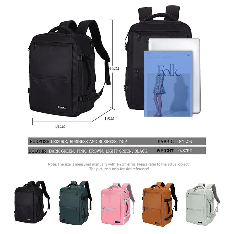 JMT-880394 Large Capacity Waterproof 17 Inch Nylon Laptop Backpack for Students