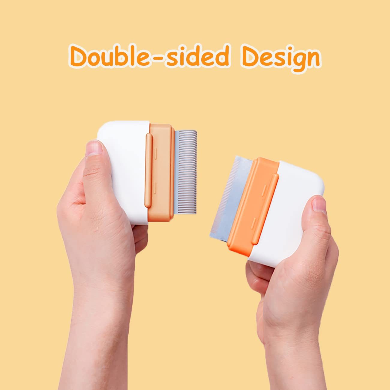 JMT-880458 Double-Sided Pet Grooming Comb for Cats and Dogs - Deshedding Brush for Short and Long Hair, Lightweight & Portable for Easy Use