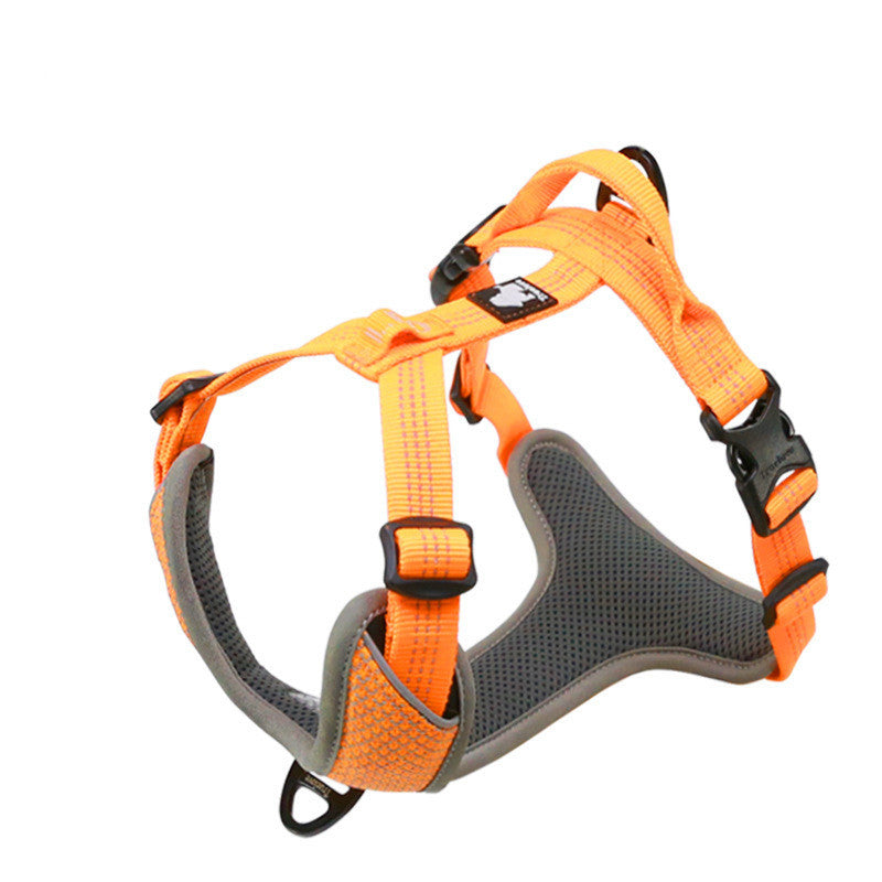 JMT-880714 Reflective Chest Vest with Explosion-Proof Flush Strap for Pets - Adjustable Sizes Available
