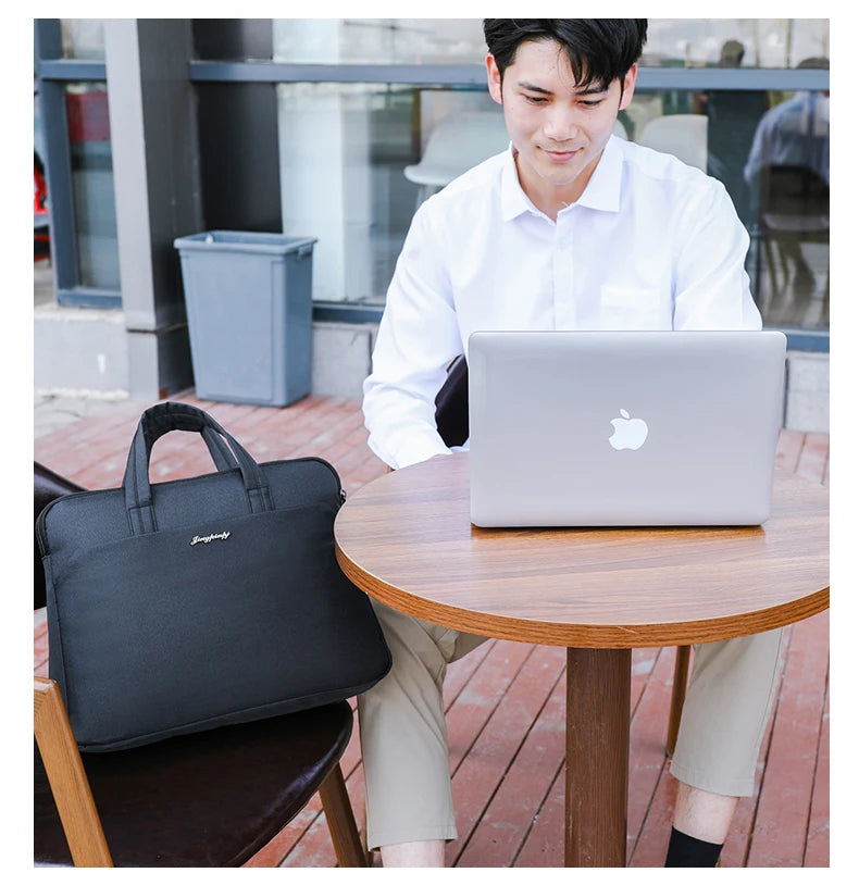 JMT-881098 Professional Waterproof Laptop Briefcase for Business Men, Customizable Logo, Polyester Material