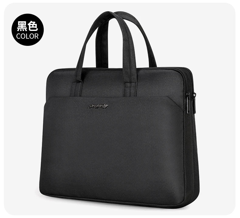 JMT-881098 Professional Waterproof Laptop Briefcase for Business Men, Customizable Logo, Polyester Material