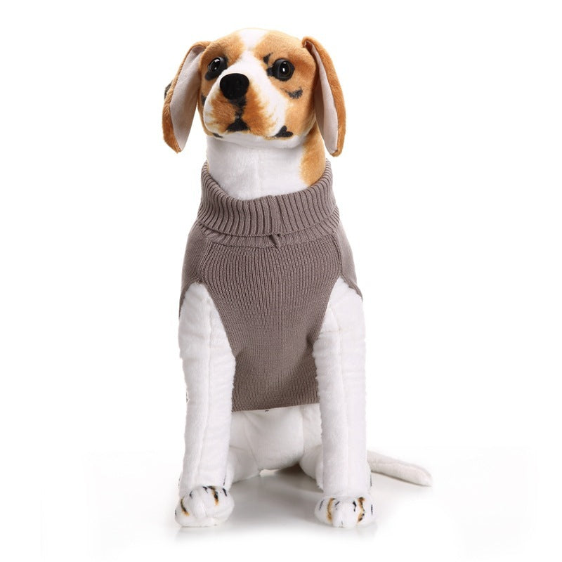 JMT-881162 Embroidered Pet Sweater for Autumn and Winter - Grey Acrylic, Multiple Sizes Available