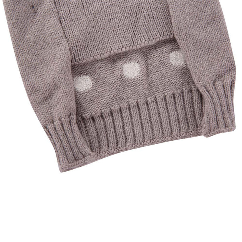 JMT-881162 Embroidered Pet Sweater for Autumn and Winter - Grey Acrylic, Multiple Sizes Available