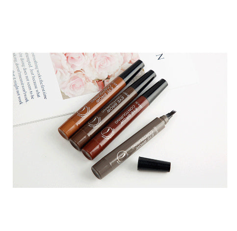 JMT-881802 Four-Headed Eyebrow Pencil - Long-Lasting, Waterproof, Natural Finish in 4 Shades