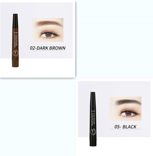 JMT-881802 Four-Headed Eyebrow Pencil - Long-Lasting, Waterproof, Natural Finish in 4 Shades