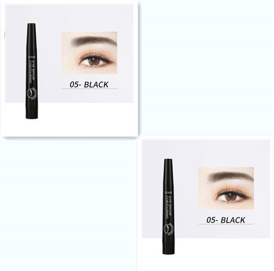 JMT-881802 Four-Headed Eyebrow Pencil - Long-Lasting, Waterproof, Natural Finish in 4 Shades