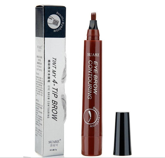 JMT-881802 Four-Headed Eyebrow Pencil - Long-Lasting, Waterproof, Natural Finish in 4 Shades